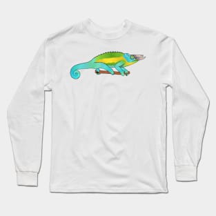 Jackson's chameleon cartoon illustration Long Sleeve T-Shirt